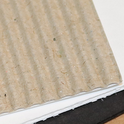 Open micro-corrugated cardboard 1-sided covered